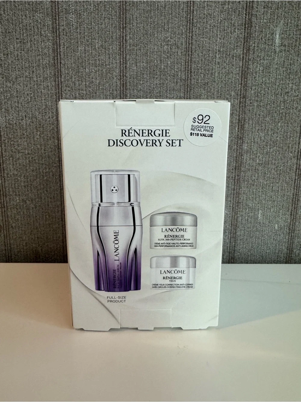 New Lancome Rénergie H.C.F. Triple Serum Skincare Discovery Set $118 Value